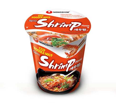 NongShim Spicy Shrimp Cup Noodle Soup 2.3oz x 6, 농심 새우탕 컵 67g X 6 - Image 3