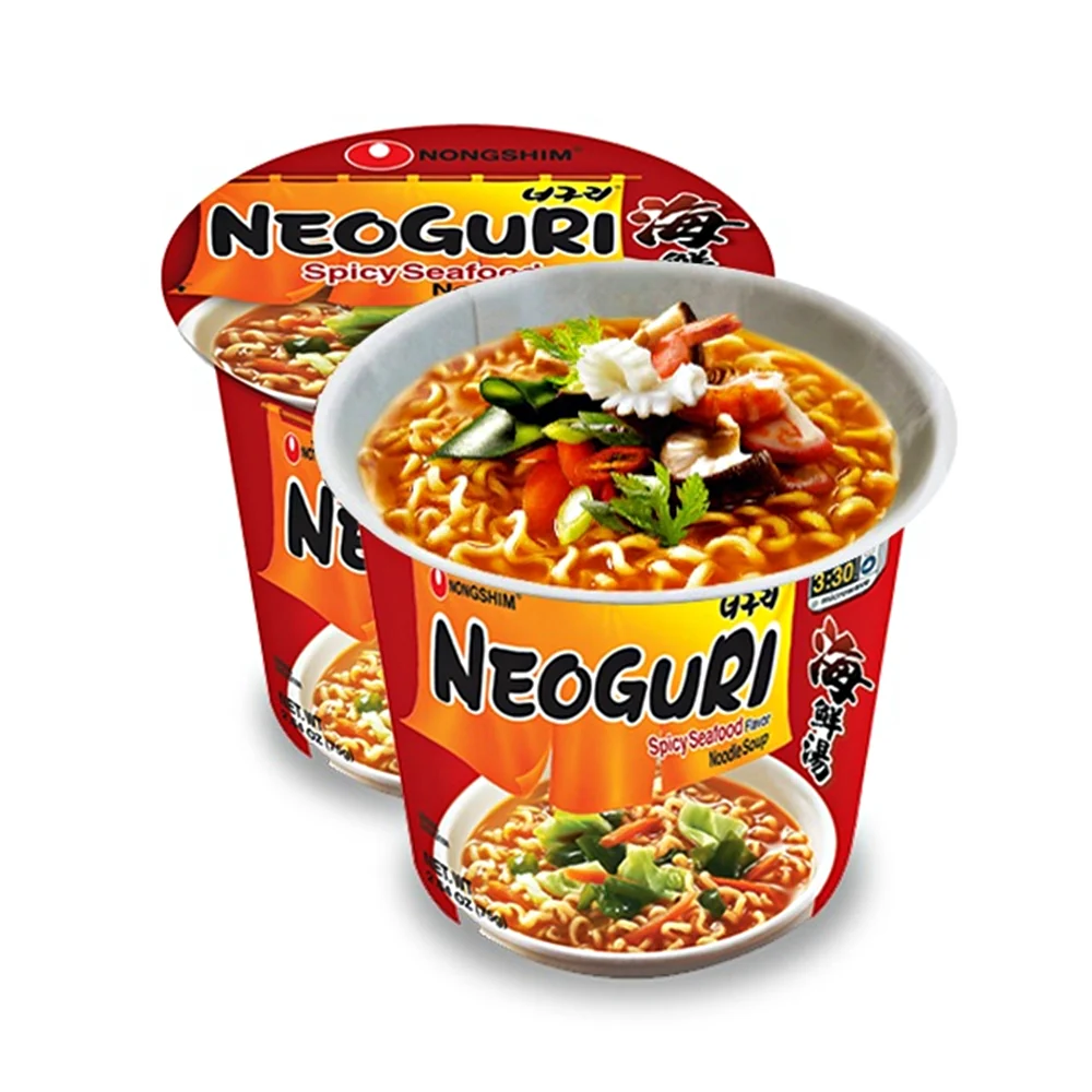 NongShim Neoguri SPICY Cup Box 2.64oz x 6, 농심 너구리 매운맛 컵 75g x 6 - Image 2