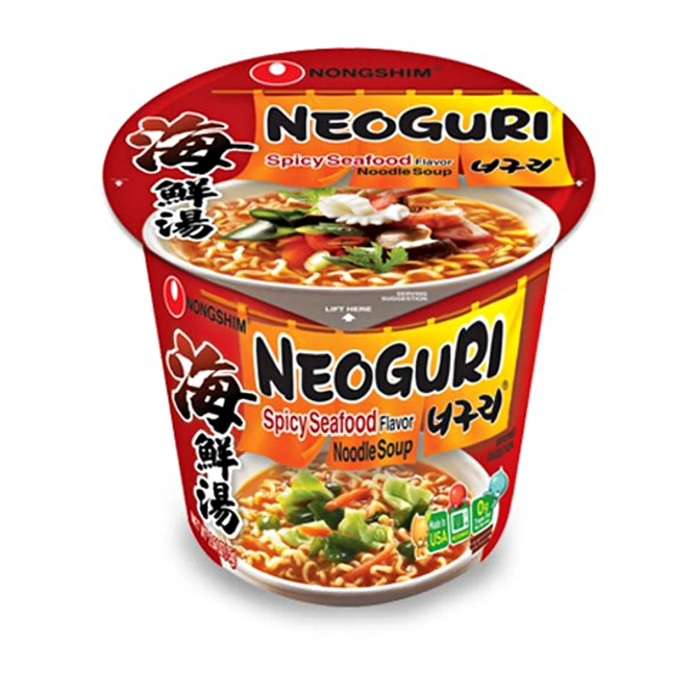 NongShim Neoguri SPICY Cup Box 2.64oz x 6, 농심 너구리 매운맛 컵 75g x 6 - Image 3