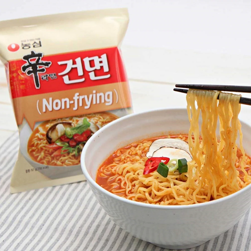 NongShim Shin Light Air Dried Noodles Soup 3.42oz x 4, 농심 신라면 건면 97g x 4 - Image 3