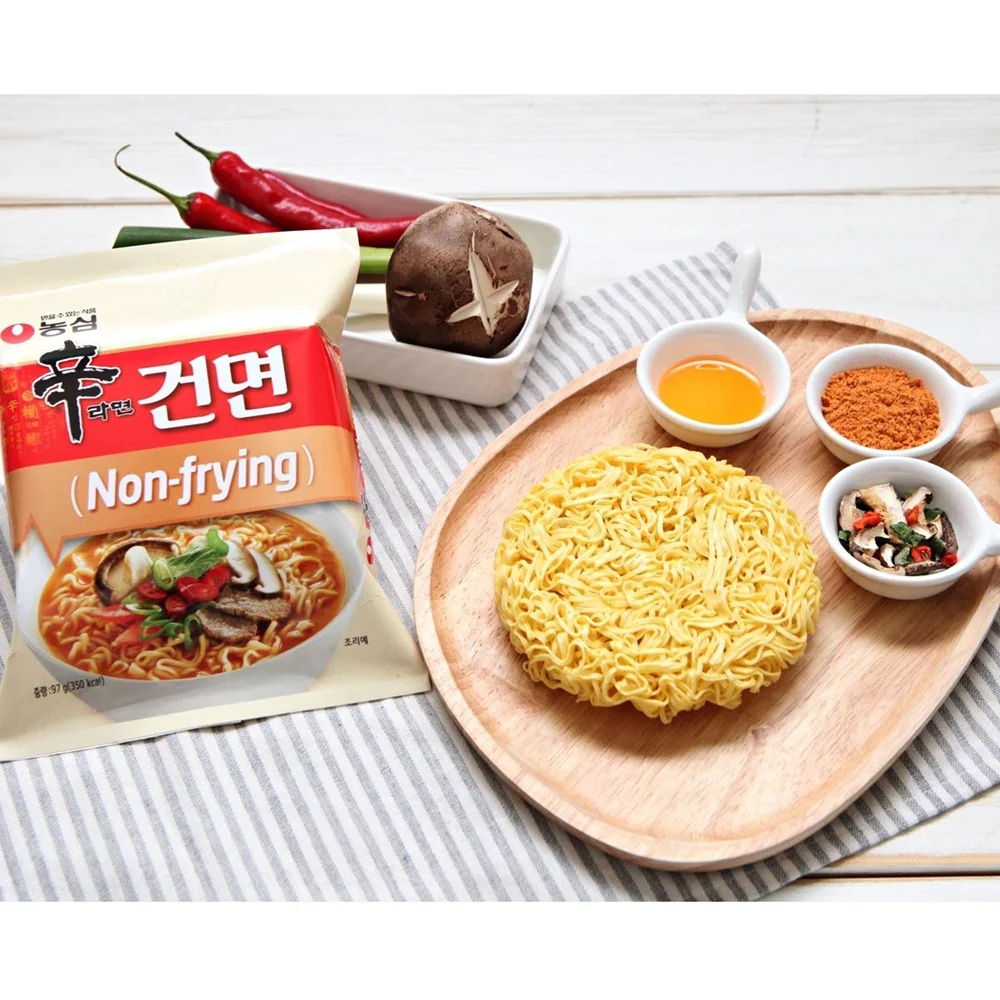 NongShim Shin Light Air Dried Noodles Soup 3.42oz x 4, 농심 신라면 건면 97g x 4 - Image 4