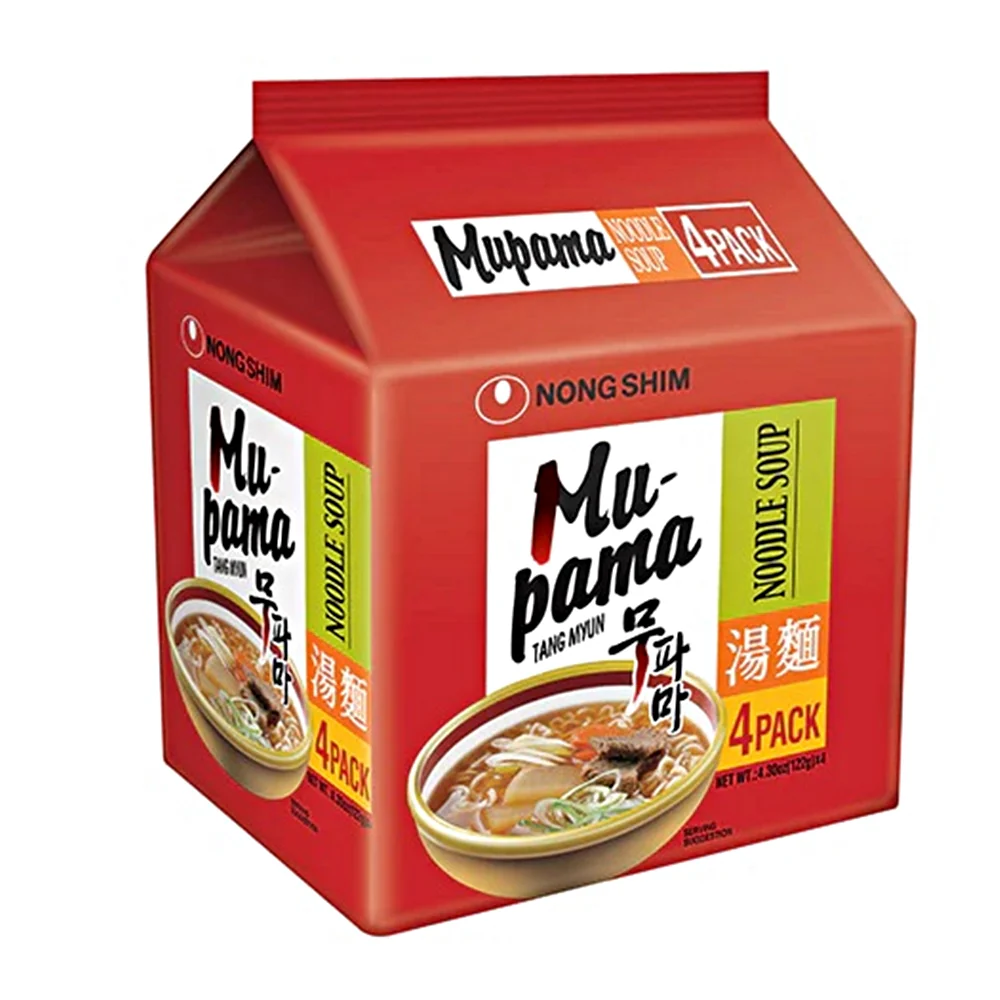 NongShim Mupama Tangmyun 4.3oz x 4, 농심 무파마 탕면 122g x 4(exp 4/16/26)