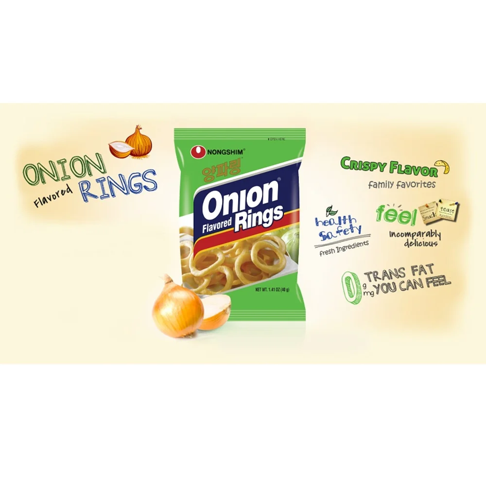 NongShim Onion Rings 1.76oz, 농심 양파링 50g - Image 2