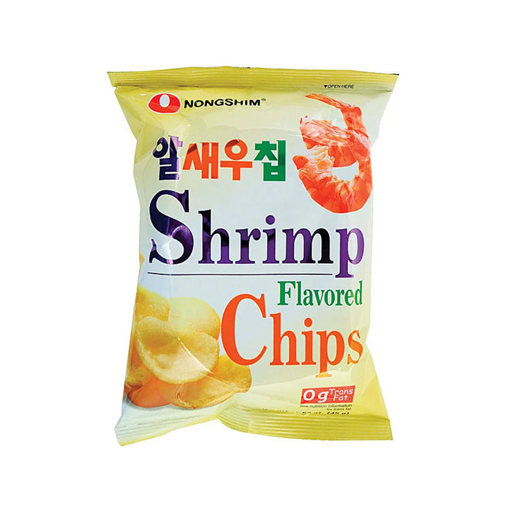 NongShim Shrimp Flavored Chips 1.58oz, 농심 알새우칩 45g - Image 3