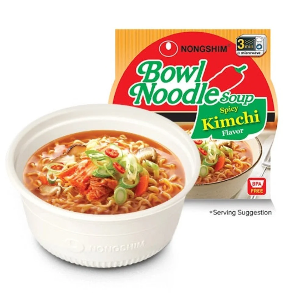 NongShim Kimchi Noodle Soup Bowl Box 3.03oz x 12, 농심 김치사발면 박스 86g x 12 - Image 2