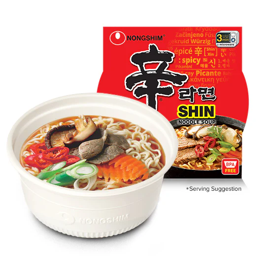 NongShim Shin Bowl Noodle Soup 3.03oz x 12, 농심 신라면 사발면 컵라면 박스 86g x 12 - Image 3