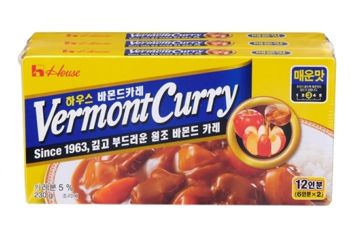 VERMONT CURRY M/HOT L  HOUSE 8.1oz, 하우스 바몬드 카레 약간매운맛 230g