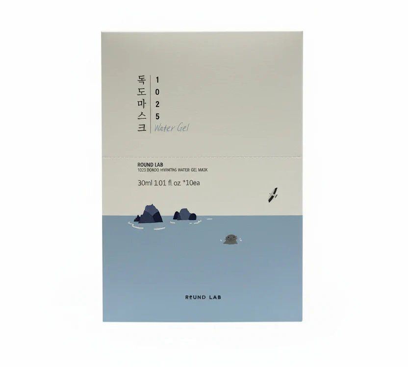 1025 DOKDO HYDRATING WATER GEL , ROUND LAB 라운드랩 1025 독도 마스크팩 (10입) , 10PK