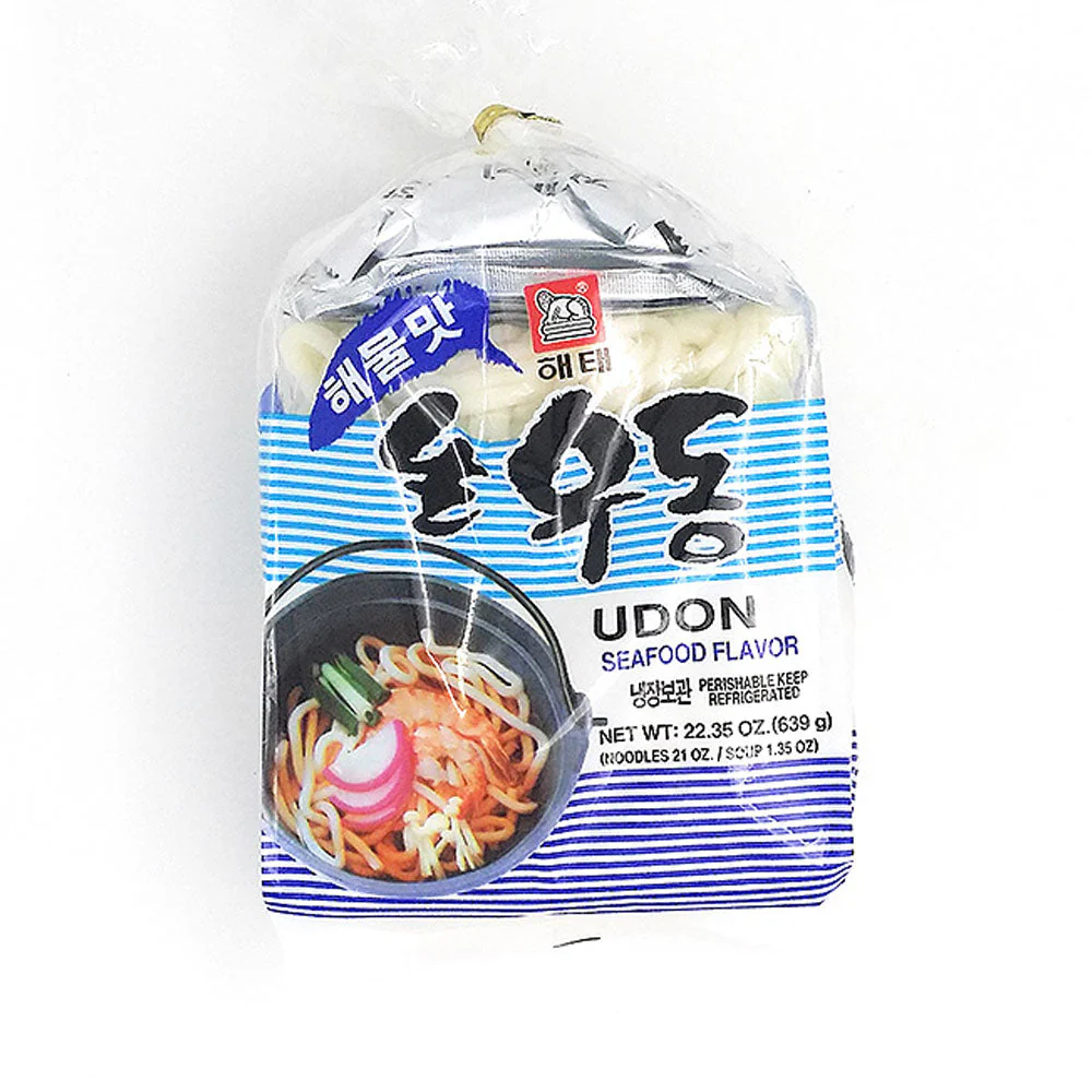 [Mega Fresh] Haetae Udon Seafood Flavor 22.36oz 해태 해물맛 생우동 634g