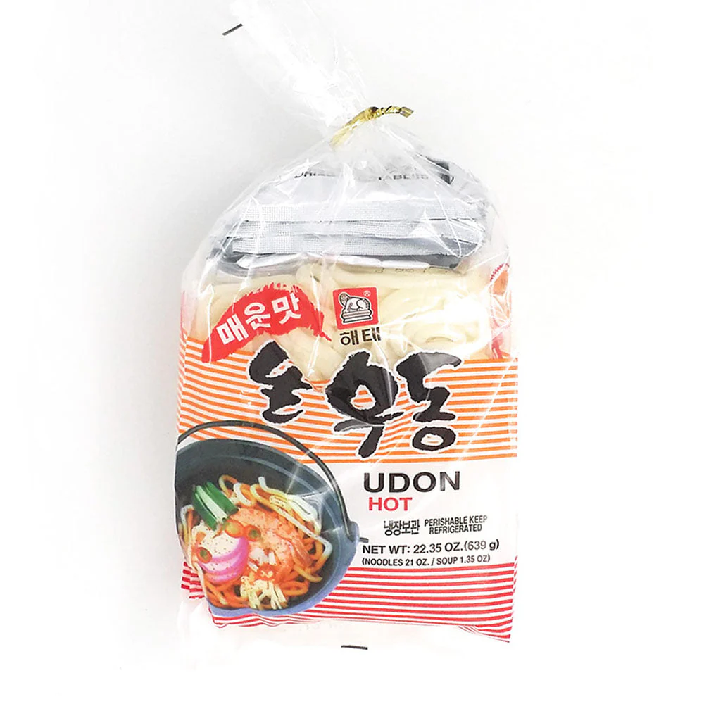 [Mega Fresh] Haetae Udon Hot 22.36oz 해태 매운맛 생우동 634g