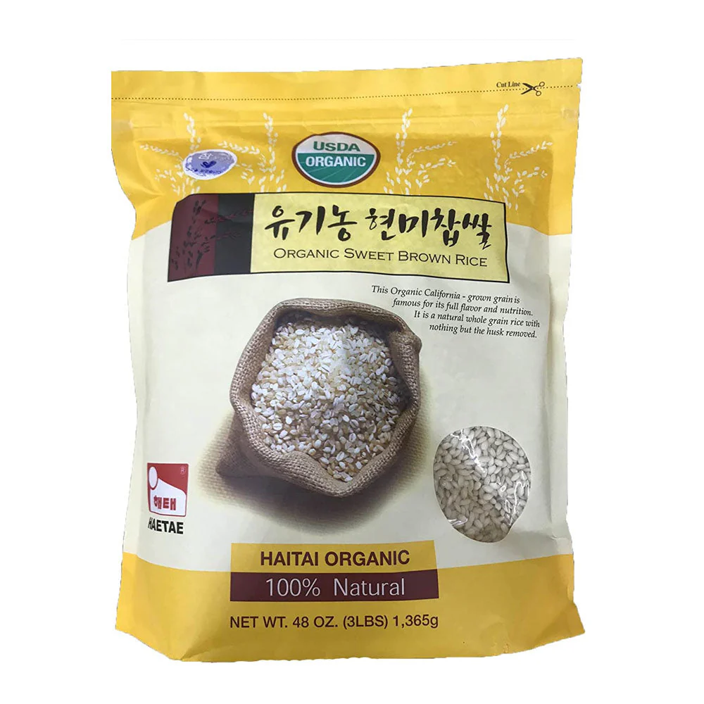 Haitai Organic Sweet Brown Rice 3LB 해태 유기농 현미찹쌀 1.365kg