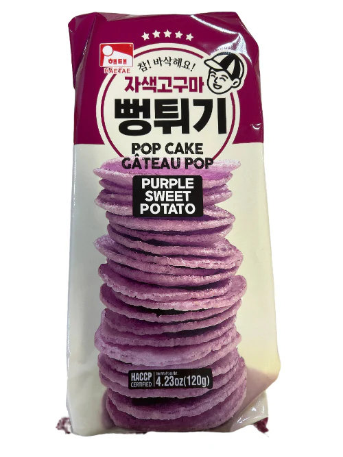 Haitai Rice Pop With Purple Sweet Potato 4.23oz 해태 자색고구마범벅 뻥튀기 120g