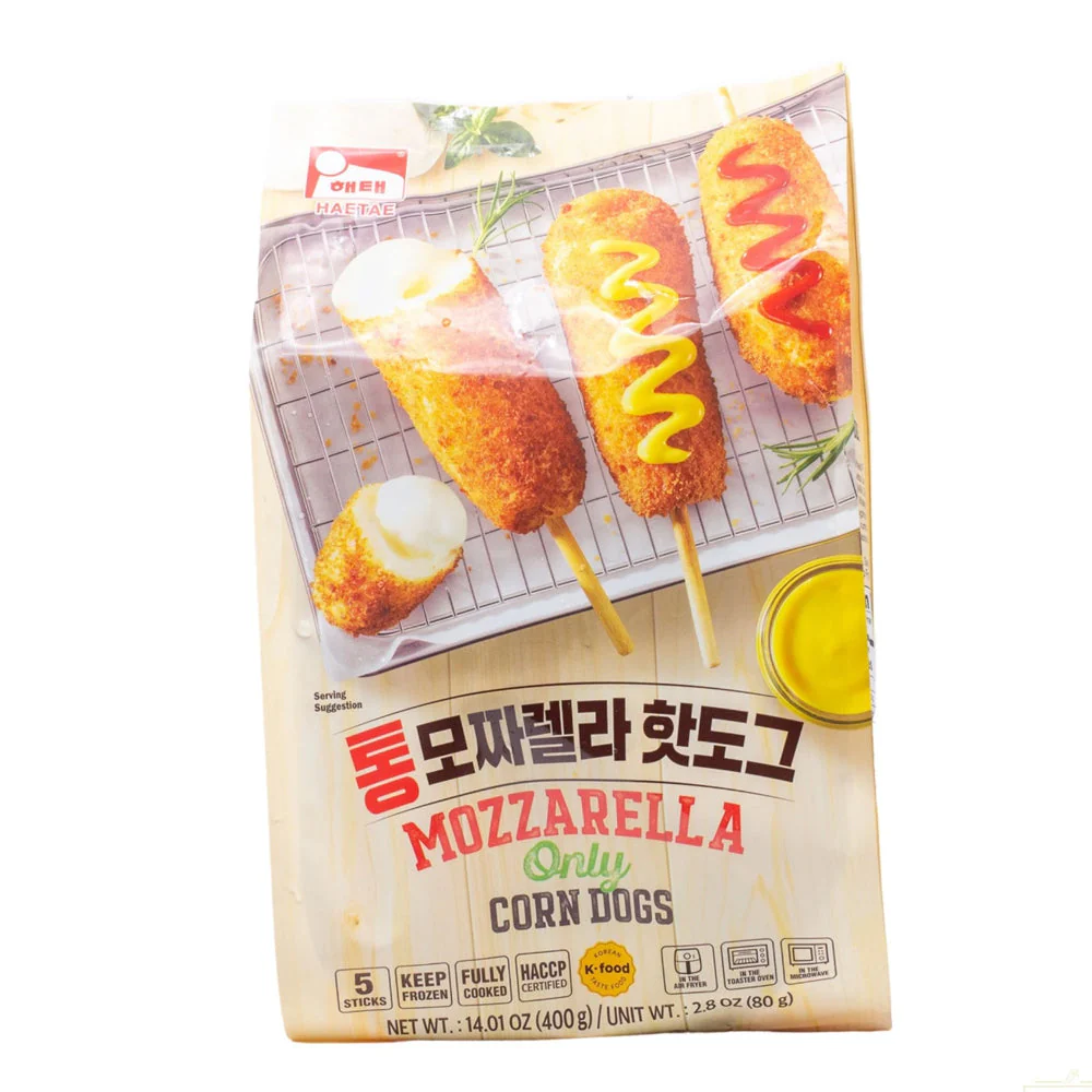 [Local Only] Haetae Mozzarella Only Corn Dogs 2.8oz x 5/해태 통모짜렐라 핫도그 79g X 5