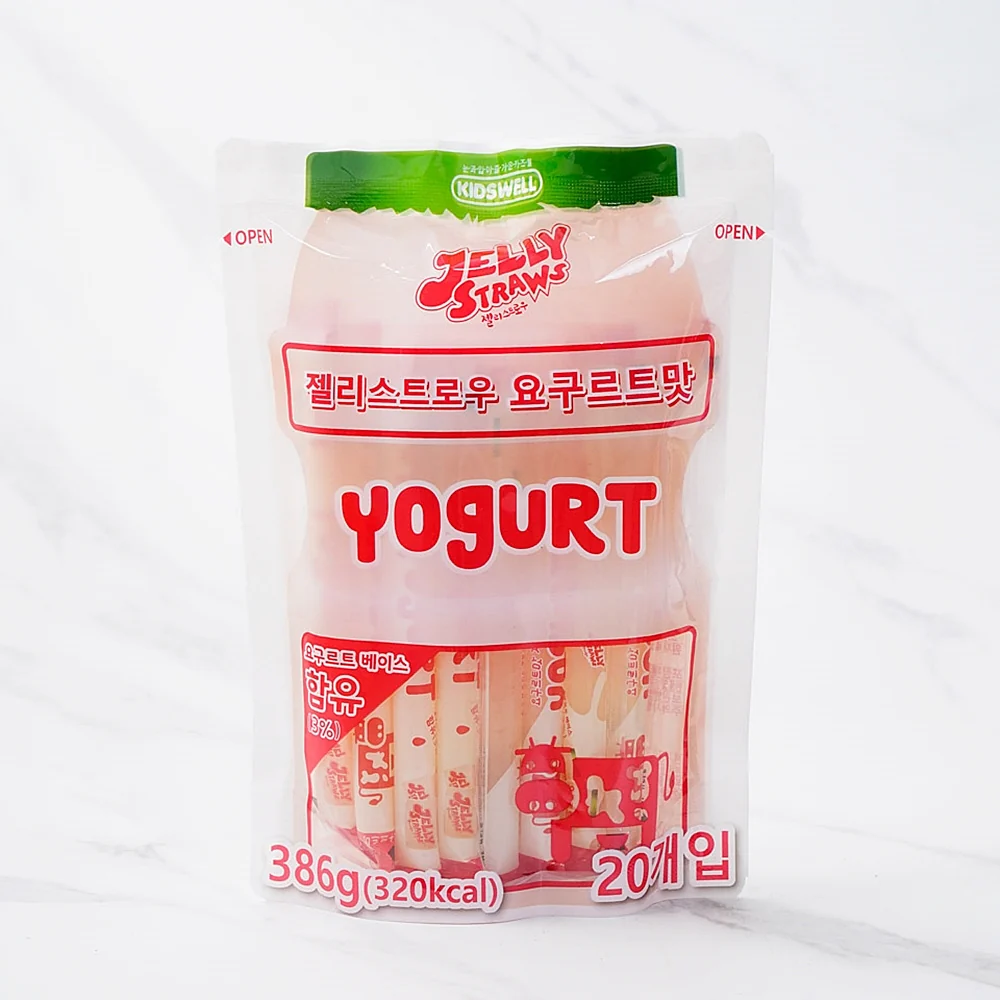 Kidswell Jelly Straw Yogurt 20 Ct, 키즈웰 젤리 스트로우 요구르트맛 386g - Image 3