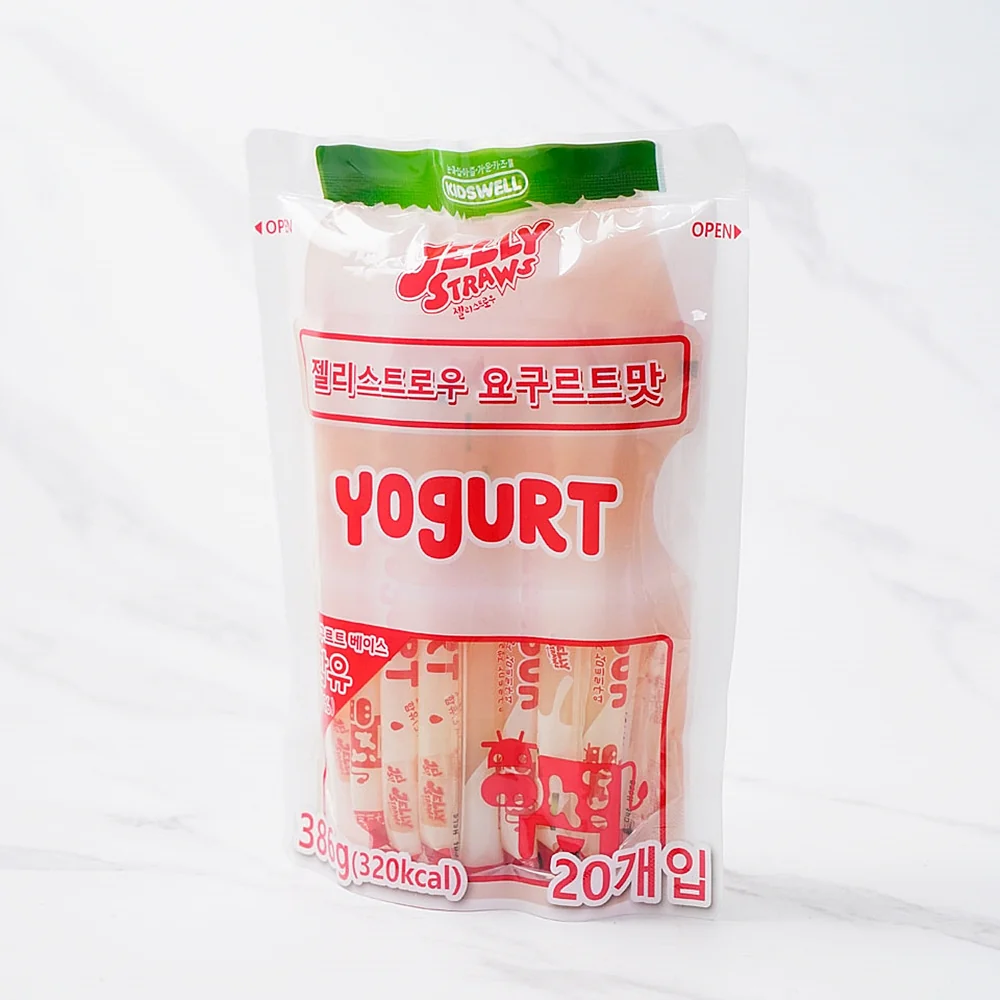 Kidswell Jelly Straw Yogurt 20 Ct, 키즈웰 젤리 스트로우 요구르트맛 386g - Image 4
