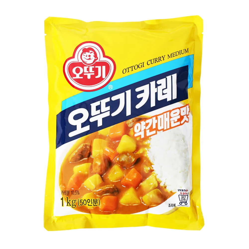 Ottogi Curry MEDIUM 2.2lbs, 오뚜기 카레 분말 약간매운맛 1kg - Image 2