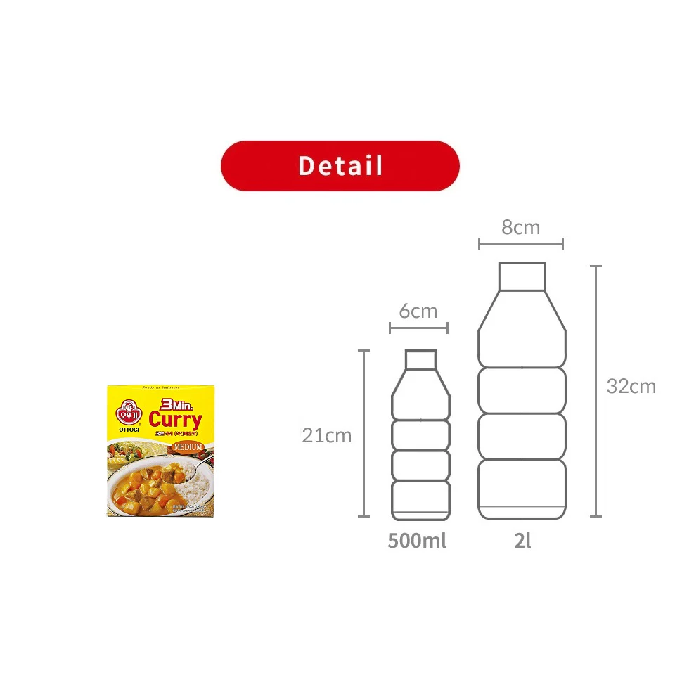 Ottogi 3Min. Curry Sauce MEDIUM 6.7oz, 오뚜기 3분 카레 약간매운맛 190g - Image 4