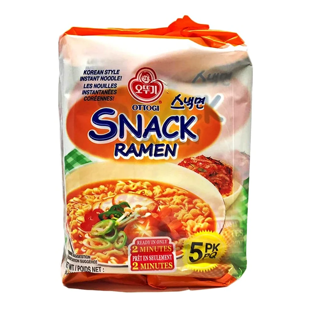 Ottogi Snack Ramen 3.8oz x 5, 오뚜기 스낵면 108g x 5 - Image 4