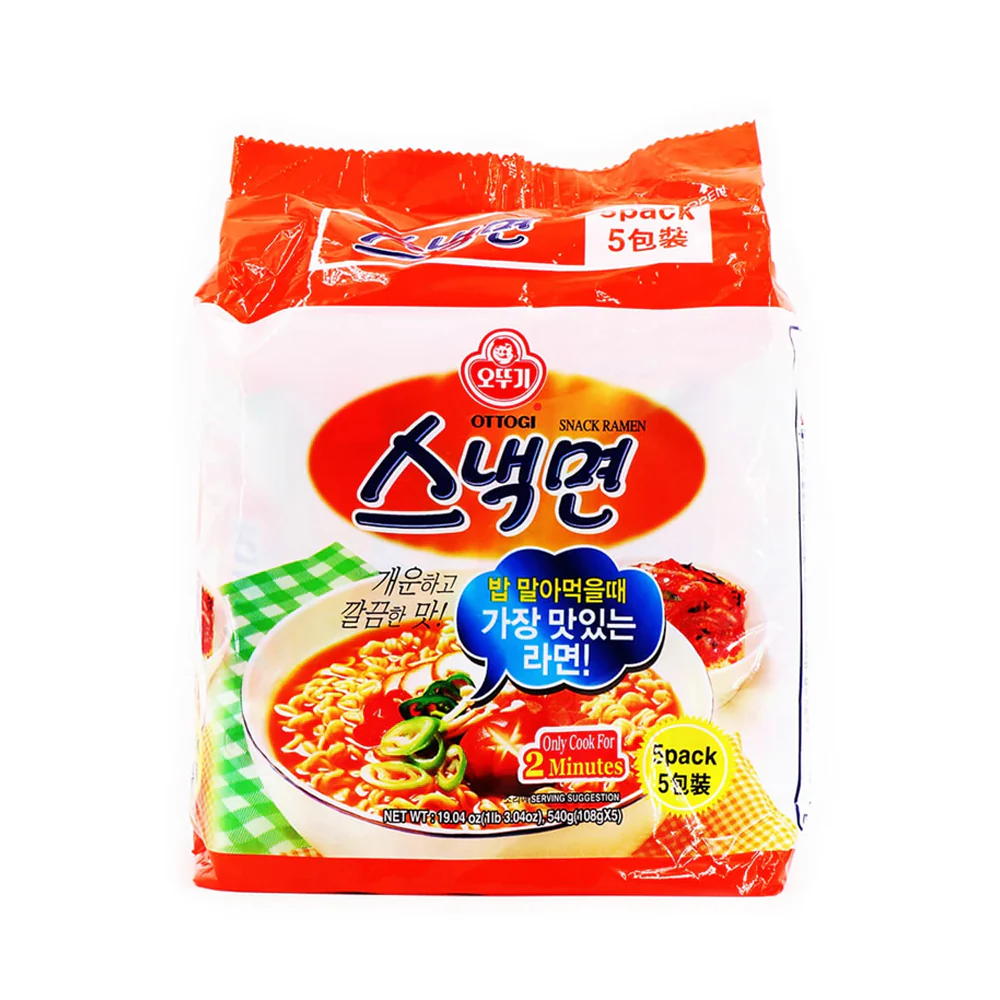 Ottogi Snack Ramen 3.8oz x 5, 오뚜기 스낵면 108g x 5 - Image 7