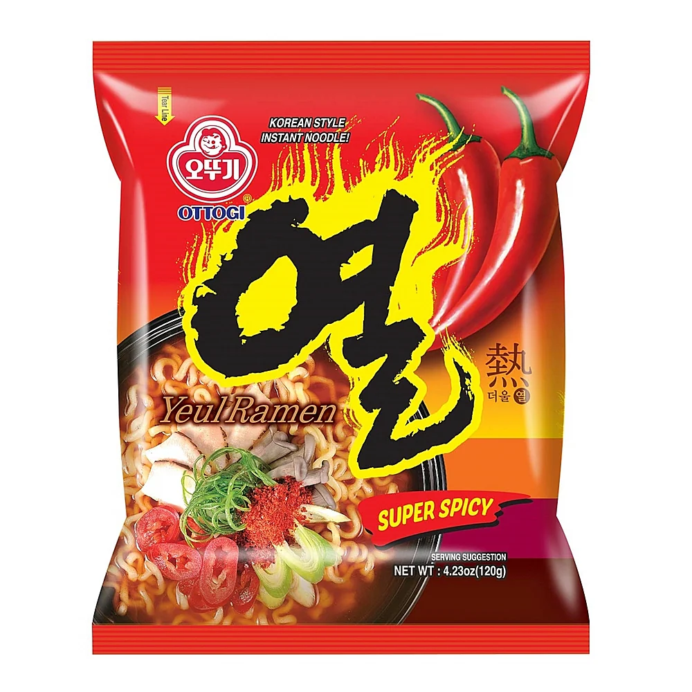 Ottogi Yeul Ramen 4.23oz x 5, 오뚜기 열라면 120g x 5 - Image 2