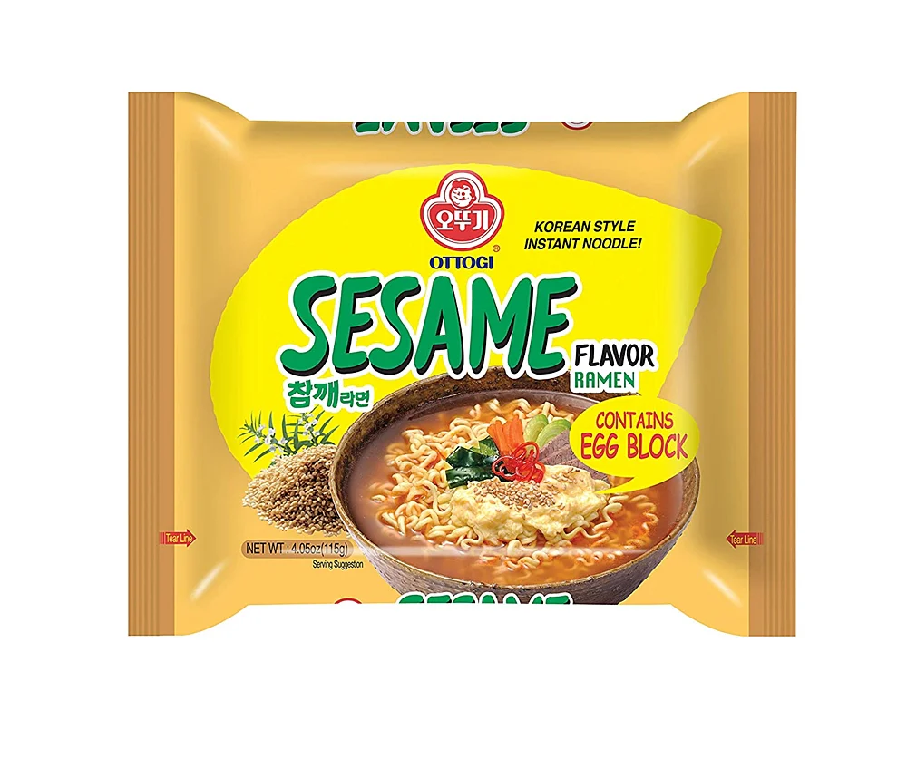 Ottogi Sesame Flavor Ramen 4.05oz x 5, 오뚜기 참깨라면 115g X 5 - Image 2