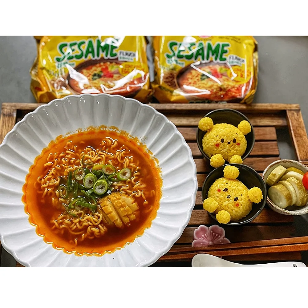 Ottogi Sesame Flavor Ramen 4.05oz x 5, 오뚜기 참깨라면 115g X 5 - Image 3