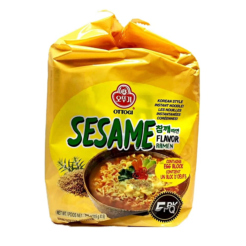 Ottogi Sesame Flavor Ramen 4.05oz x 5, 오뚜기 참깨라면 115g X 5 - Image 6
