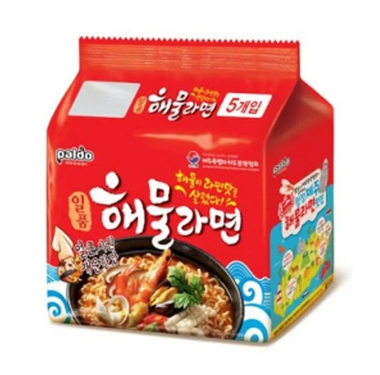 Seafood Ramyun 120g x 5pk/ 팔도 해물라면멀티 120g x 5입