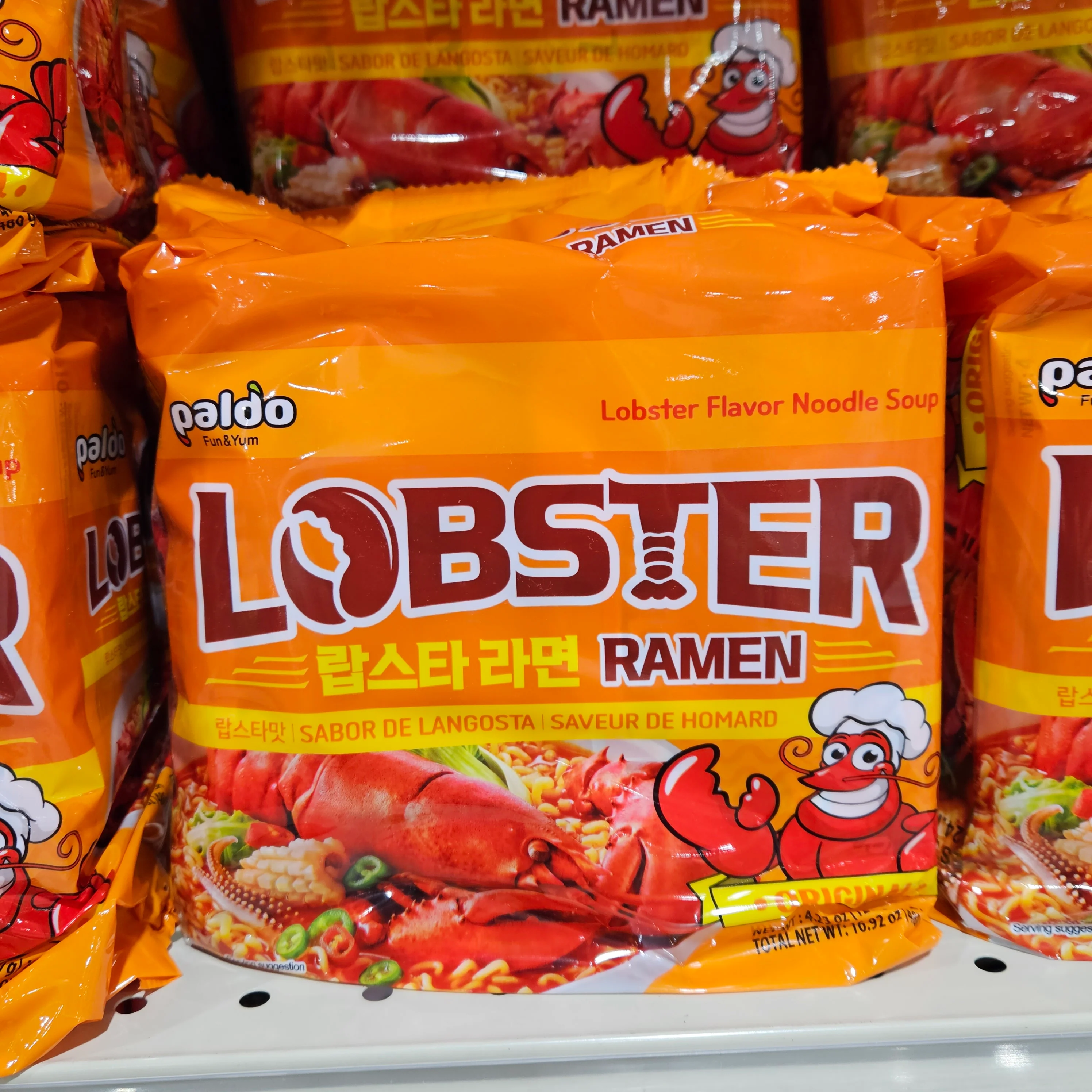 PALDO LOBSTER RAMEN 120g x 4PK , 팔도 랍스타 라면 120g x 4팩