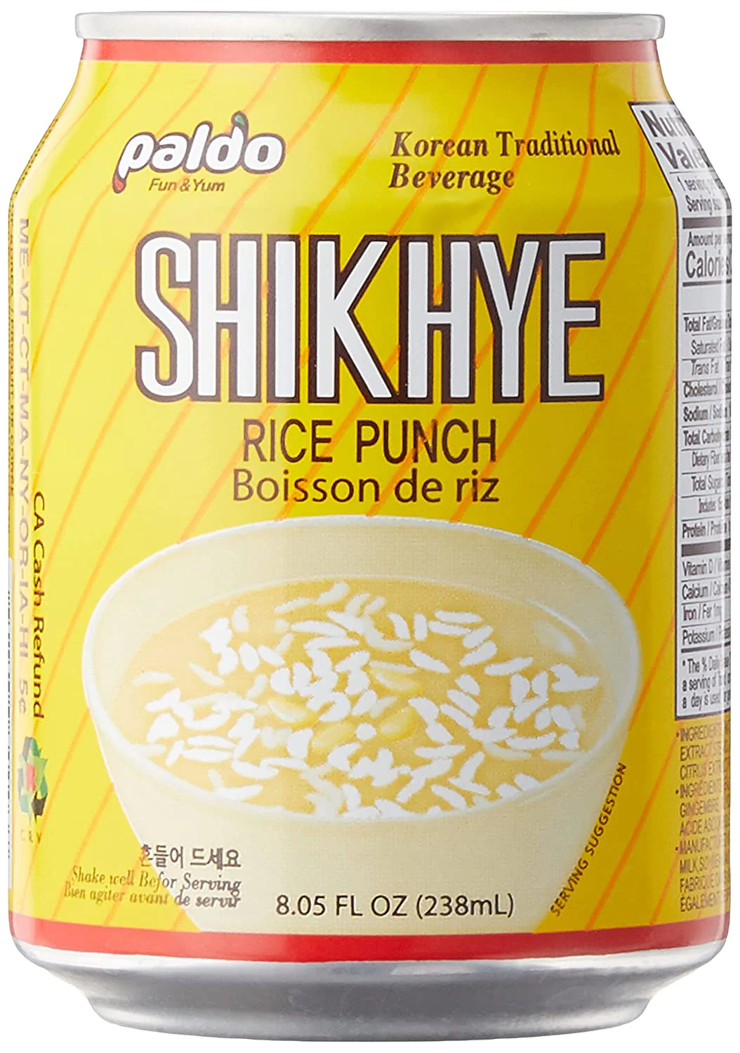 Paldo Shikhye Rice Punch 8.05fl.oz x 12, 팔도 비락 식혜 238ml X 12 - Image 2