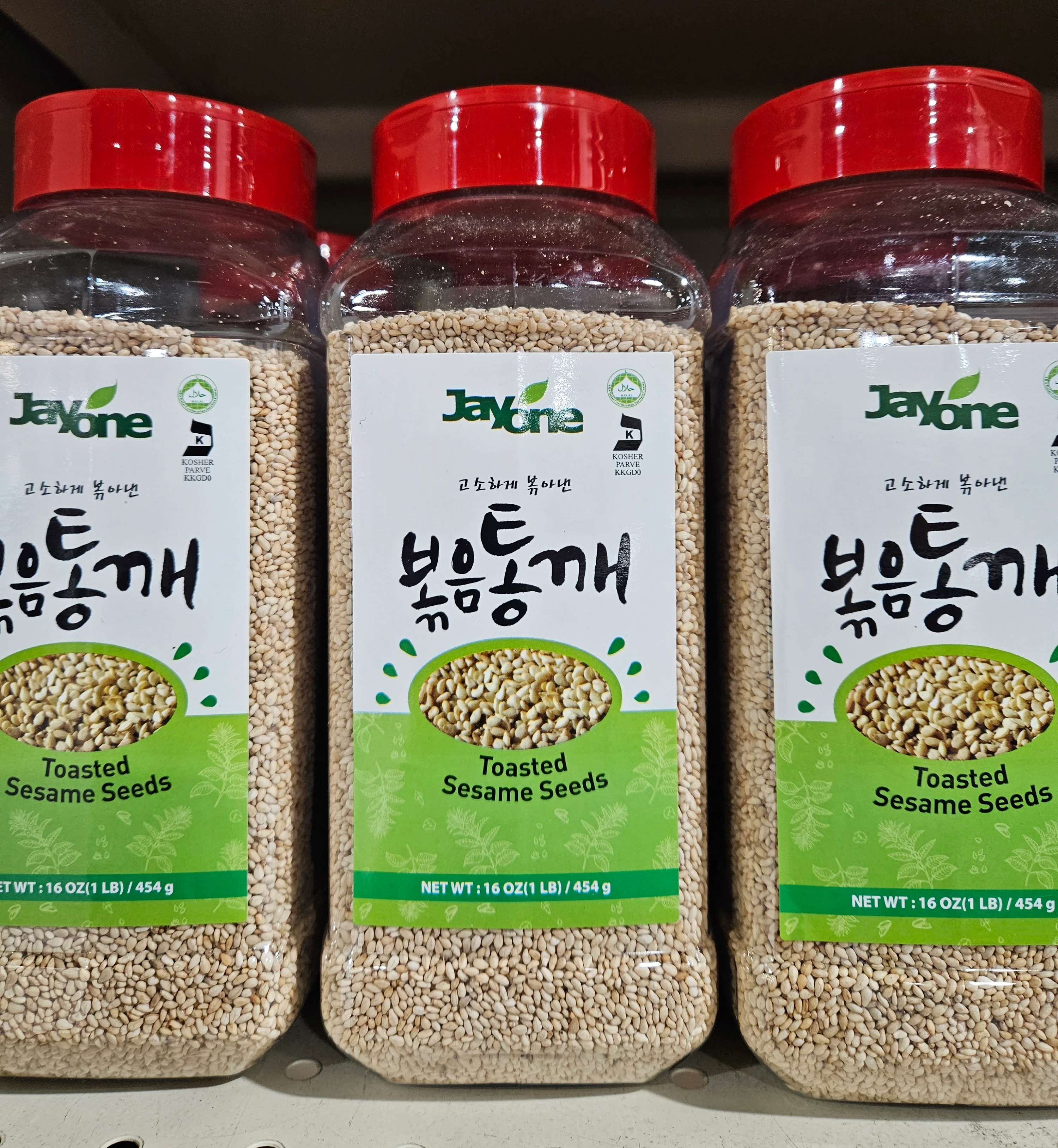 JAYONE TOASTED SESAME SEEDS 16oz, 자연나라 볶음통깨 16oz