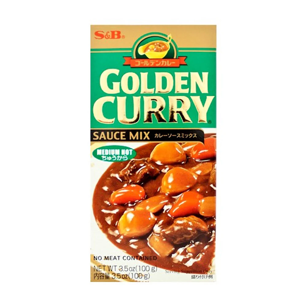 S&B Golden Curry Mix Medium Hot 3.24oz S&B 골든 카레 92g