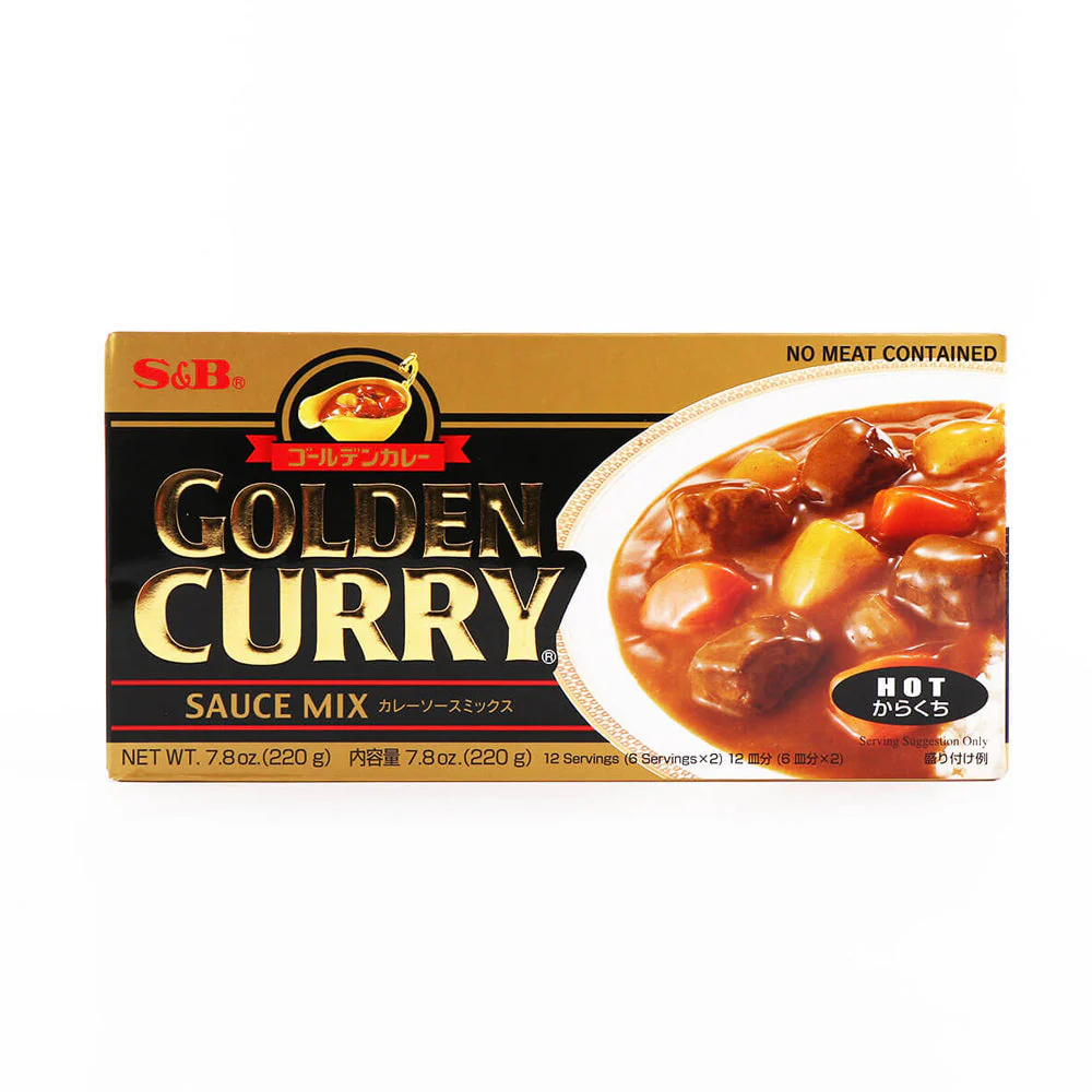 S&B Golden Curry Mix Hot 7.76oz 에스앤비 카레 매운맛 220g