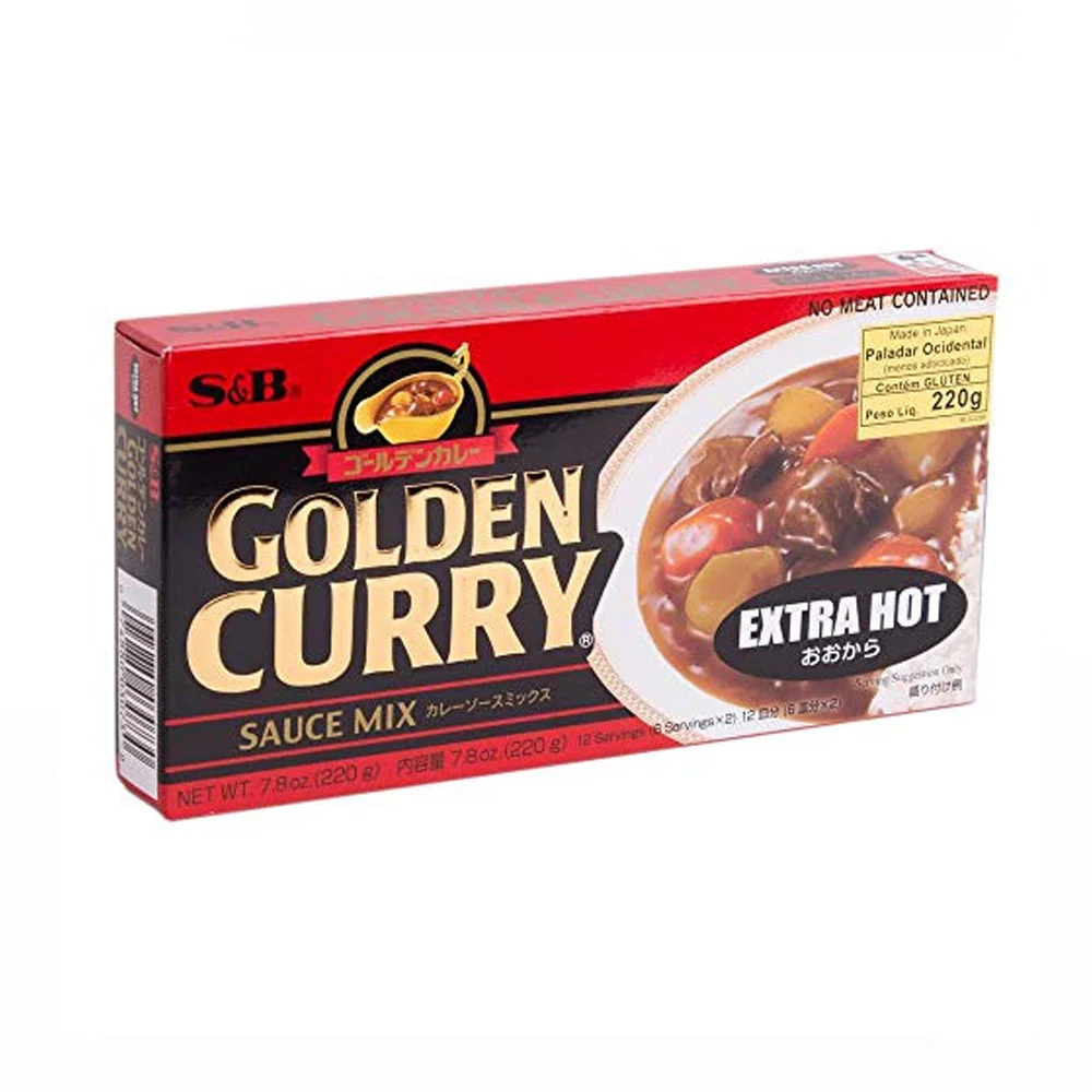 S&B Golden Curry Mix Extra Hot 7.76oz 애스앤비 골든카레 아주 매운맛 220g