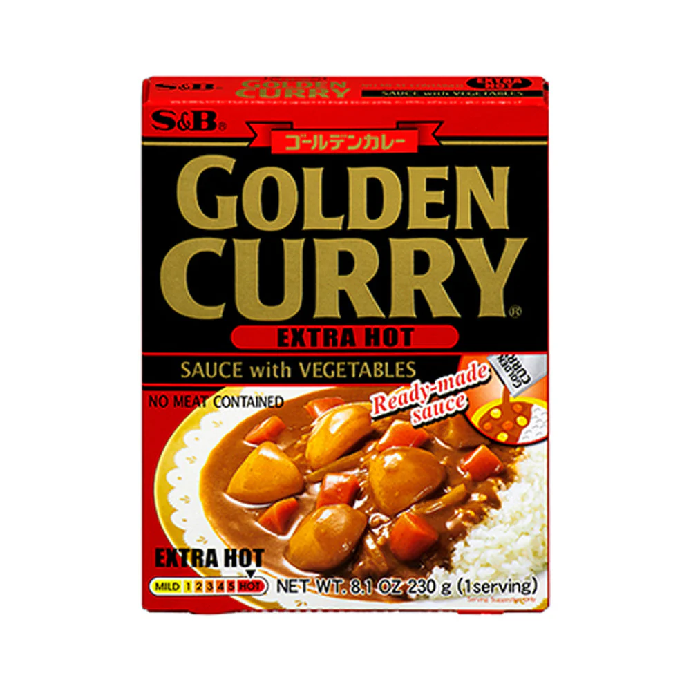 S&B Golden Curry Extra Hot Ready-Made Sauce 8.11oz 에스앤비 즉석 골든 카레 아주 매운맛 230g