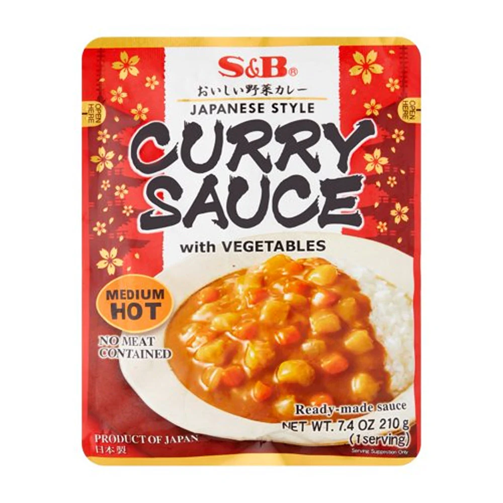 S&B Curry Sauce With Vegetables Medium Hot 210g
