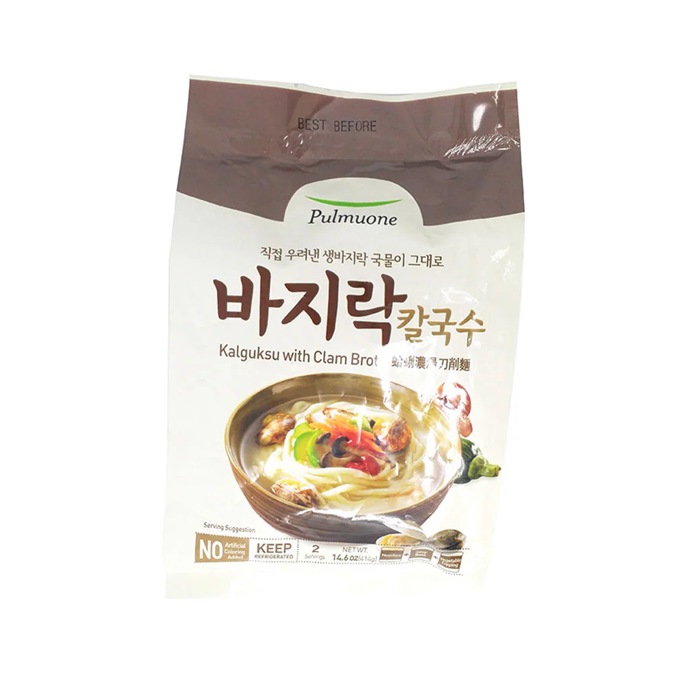 [Mega Fresh ] Pulmuone Clam Flavor Kalguksu 14.6oz 풀무원 바지락 칼국수 414g