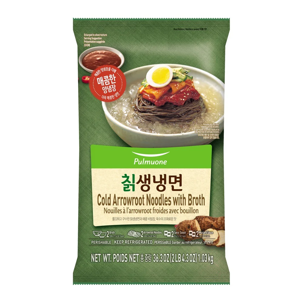 [Mega Fresh ] Pulmuone Cold Arrowroot Noodles with Broth 36.3oz, 풀무원 칡생냉면 2인분 1.03kg