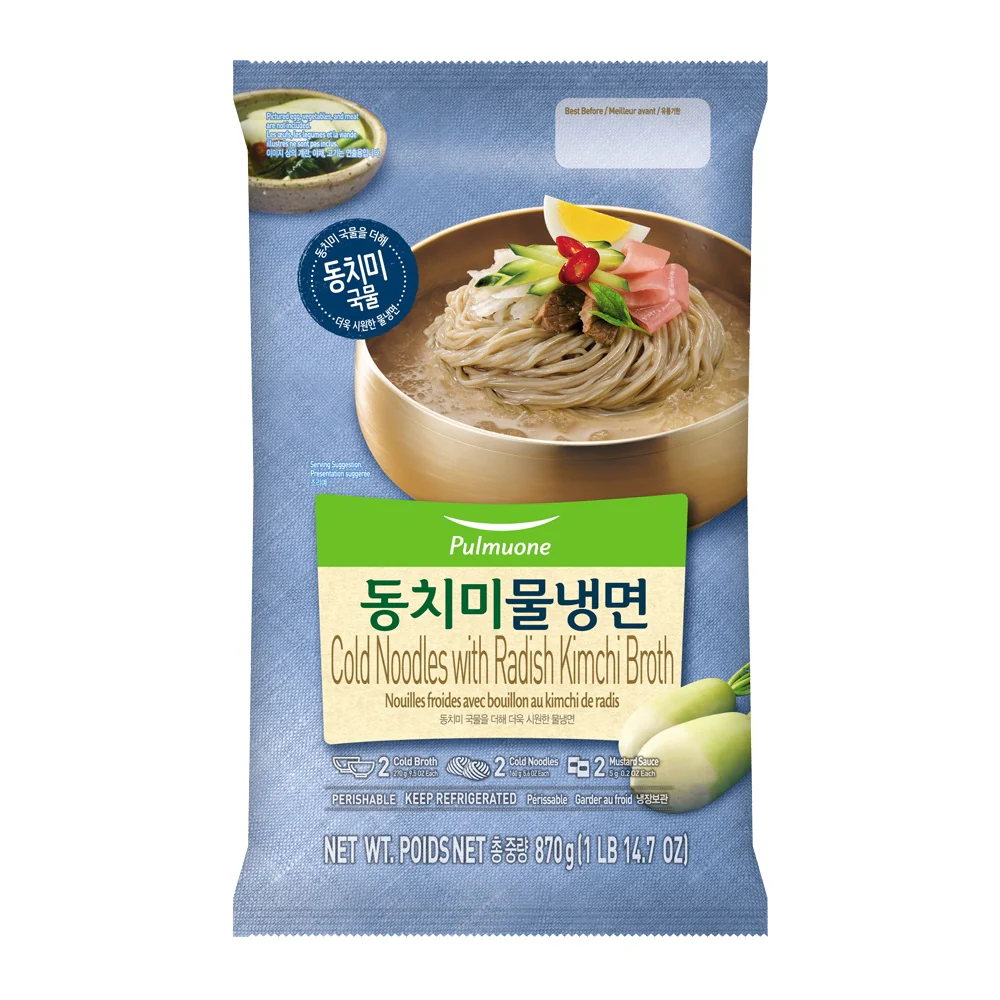 [Mega Fresh ] Pulmuone Cold Noodles with Radish Kimchi Broth 30.6oz, 풀무원 동치미 물냉면 870g