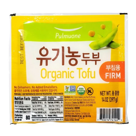 [MEGA FRESH] PULMUONE ORG TOFU FIRM 14oz , 풀무원 유기농두부 부침용 14oz