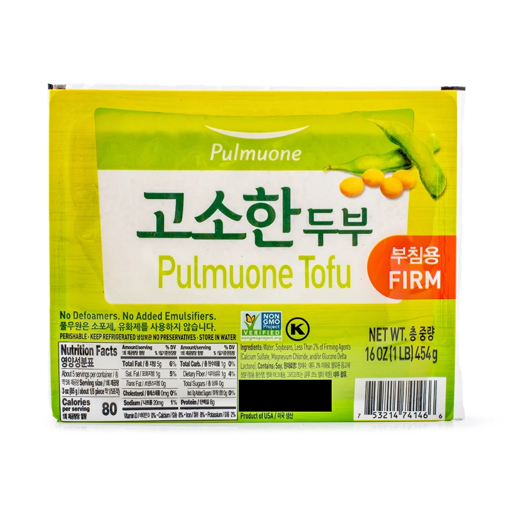 [Local Only] Pulmuone Tofu Firm 16oz, 풀무원 고소한 두부 부침용 454g