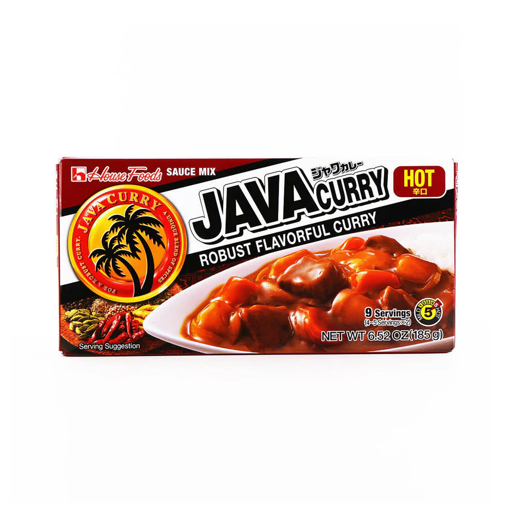 House Foods Java Curry Hot 6.53oz 하우스 자바 카레 매운맛 185g