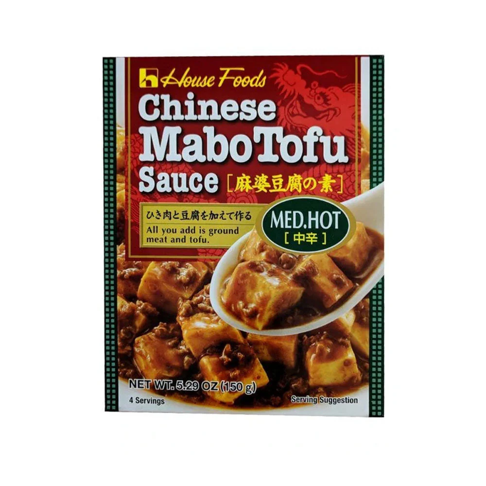 House Chinese Mabo Tofu Sauce Med. Hot 5.29oz 하우스 마파두부소스 중간매운맛 150g