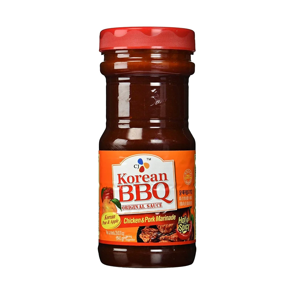 CJ Beksul Korean BBQ Original Sauce Chicken & Pork Marinade SPICY 29.63fl.oz, CJ 백설 닭 돼지 불고기 매콤 양념 840g