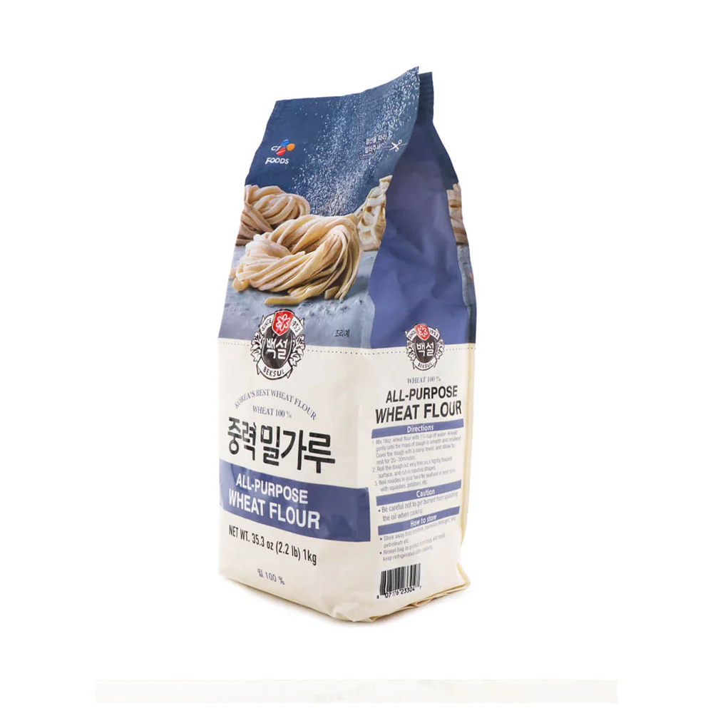 BEKSUL All-Purpose Wheat Flour 2.2Lb CJ 백설중력밀가루 1kg