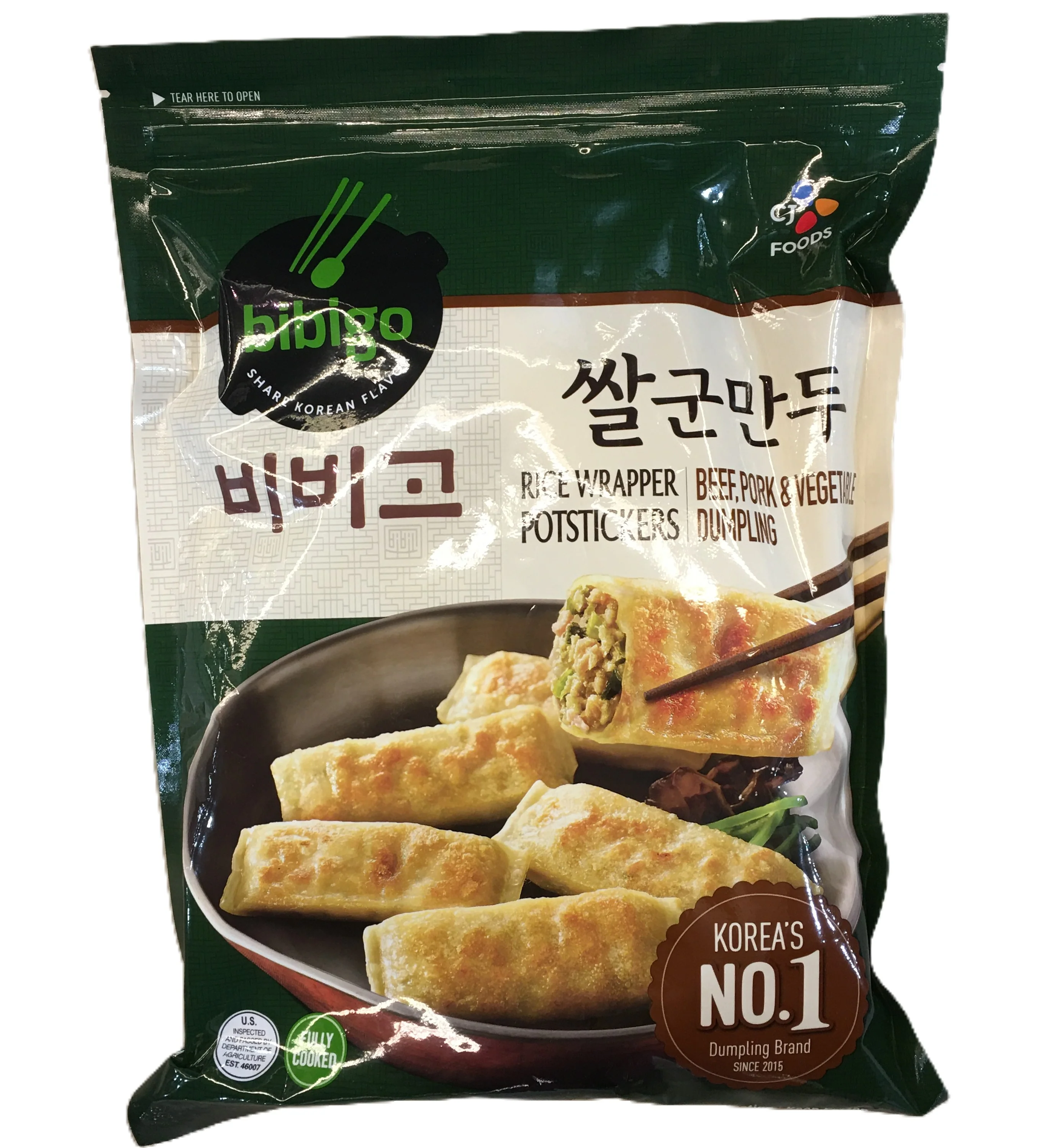 [Local Only] CJ Bibigo Crispy Rice Wrapper Potstickers Meat & Vegetable 28oz 백설 쌀군만두 794g