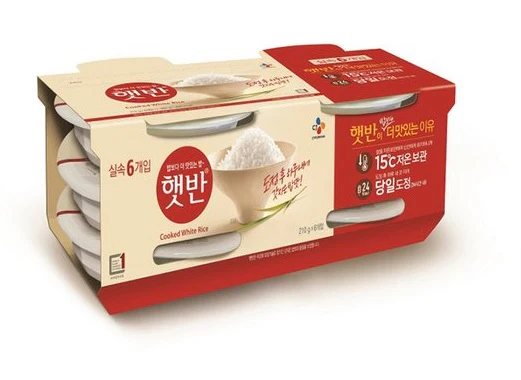 CJ COOKED WHITE RICE 210g x 6pk , CJ 햇반 210g x 6팩