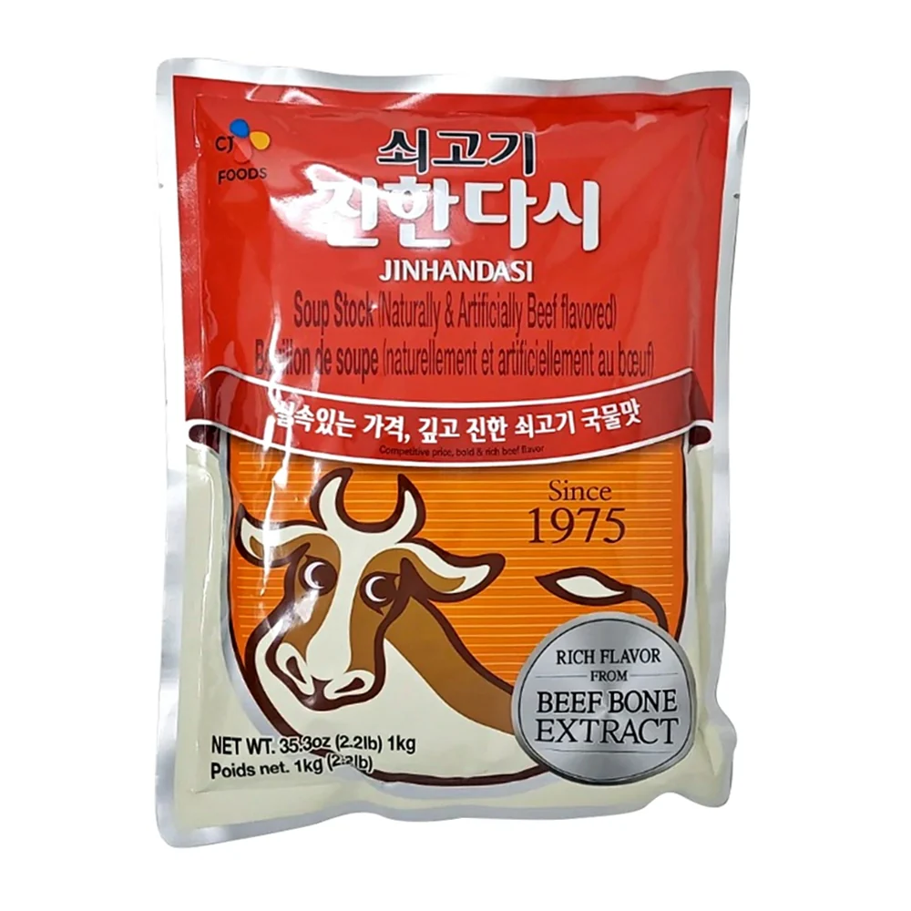 CJ Jinhandasi Soup Stock Beef Flavor 2.2lb, CJ 쇠고기 진한 다시다 1kg