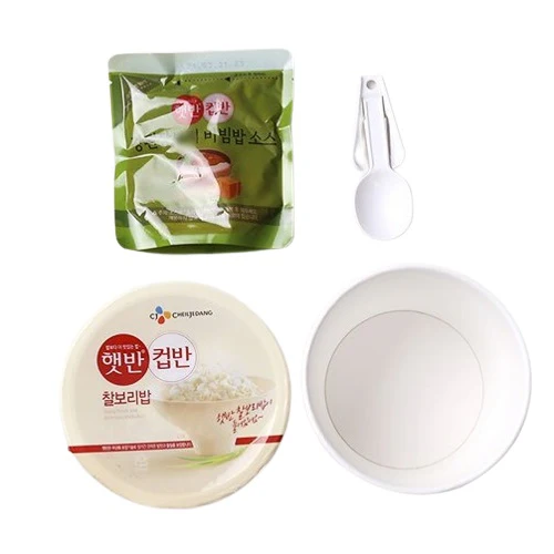 CJ Hetbahn Cupbahn Cooked White Rice with Soybean Paste Bibimbap 9.88oz, CJ 햇반 컵반 강된장 비빔밥 280g - Image 3