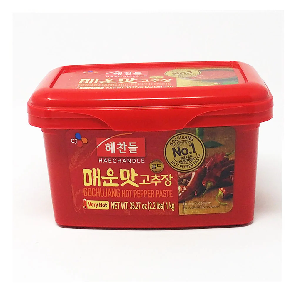 CJ Gochujang Hot Pepper Paste Very Hot 2.2Lb해찬들 매운맛 고추장 1kg